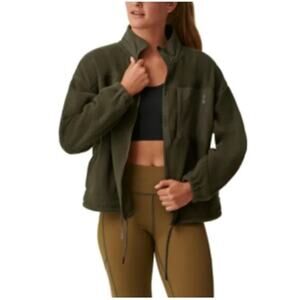 Bass Outdoors Womens Coastal Sherpa Jacket Small Green Fleece Outdoor NWT